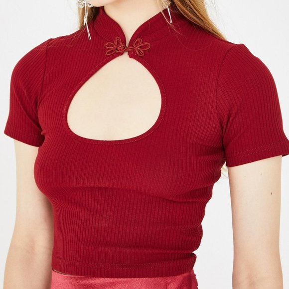 dELiA*s by Dolls Kill Red Crop Top Large - Picture 1 of 8